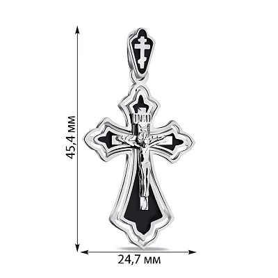 Хрестик зі срібла з емаллю  (арт. 7504/2-1175.0.2)