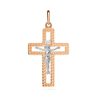 Золотой крестик с распятием  (арт. 511181нрши)