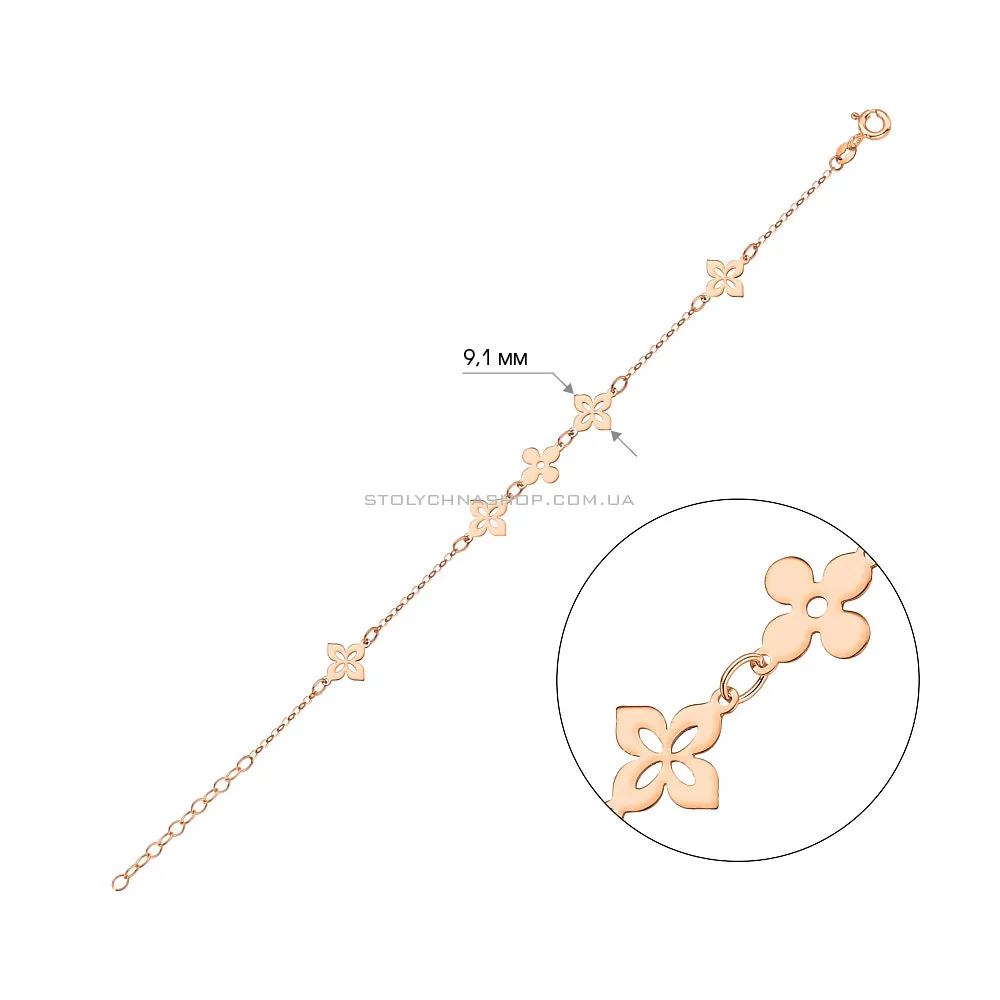 Браслет из красного золота (арт. 326476) - 2 - цена