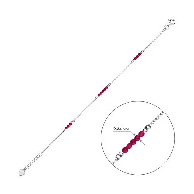 Срібний браслет з альпінітом (арт. 7509/1662аф)