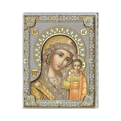 Серебряная икона "Божия Матерь Казанская" (260х200 мм) (арт. 85302 6L)