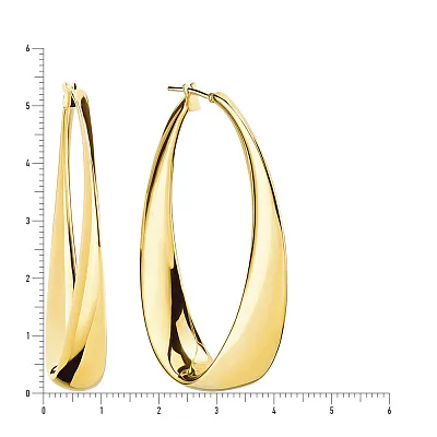 Золотые серьги конго Francelli (арт. 105504ж)