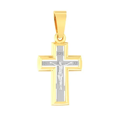 Крестик из желтого золота с распятием  (арт. 501657ж)