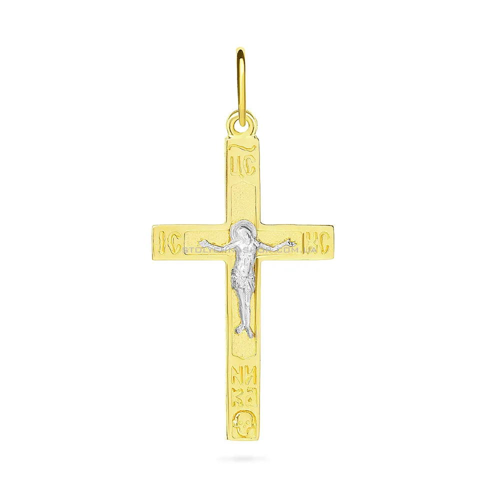 Крестик "Оберег" из желтого золота   (арт. 501588ж)