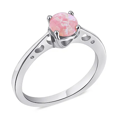 Серебряное кольцо з розовым опалом  (арт. 7501/5531Пор)