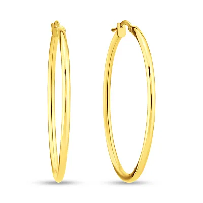 Серьги-кольца из желтого золота (арт. 100742/45ж)