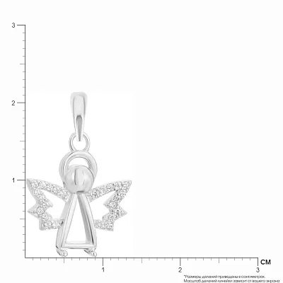 Серебряная подвеска «Ангел» с фианитами (арт. 7503/2571)