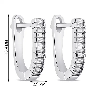 Срібні сережки з фіанітами (арт. 7502/4949)