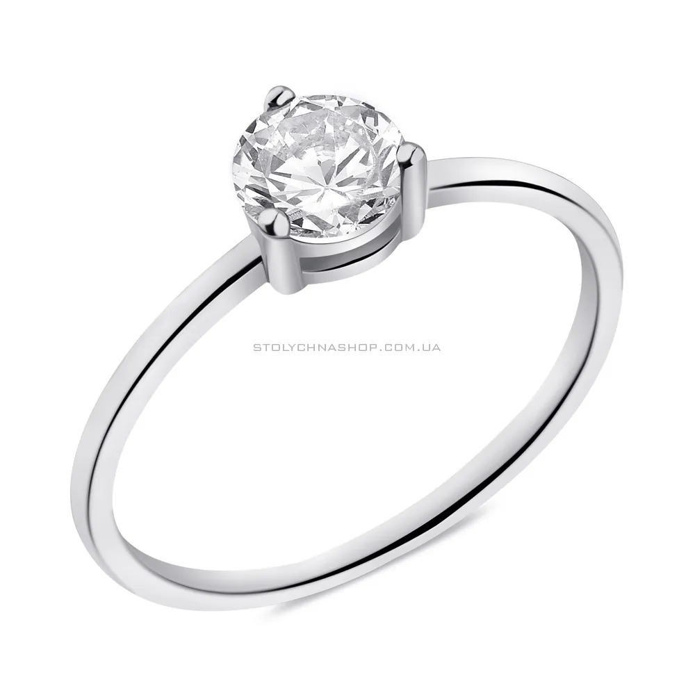 Серебряное кольцо с фианитом (арт. 7501/6723) - цена
