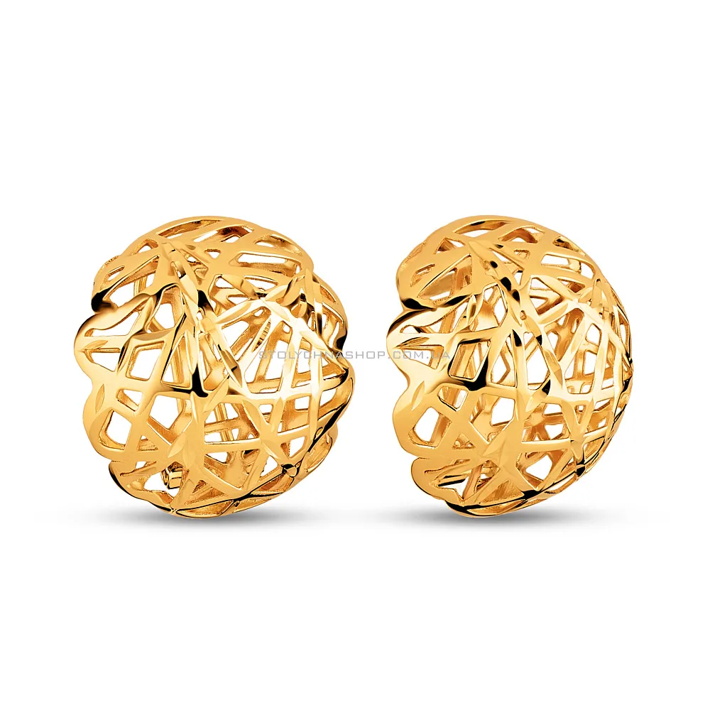 Золоті сережки без каменів (арт. 105149ж) - цена