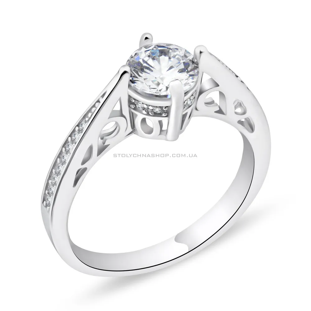 Серебряное кольцо с фианитами (арт. 7501/3368) - цена