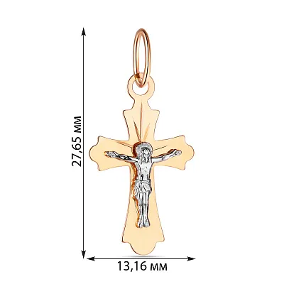 Золотий натільний хрестик з розп'яттям (арт. 510500)