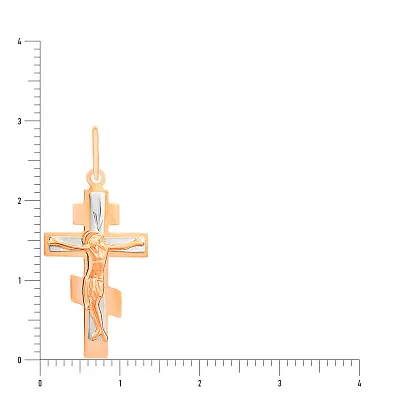 Золотий натільний хрестик з розп'яттям (арт. 521000н)