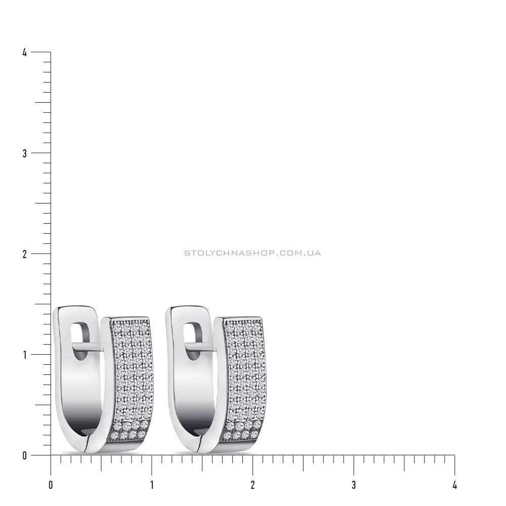 Срібні сережки з фіанітами (арт. 7502/4141)