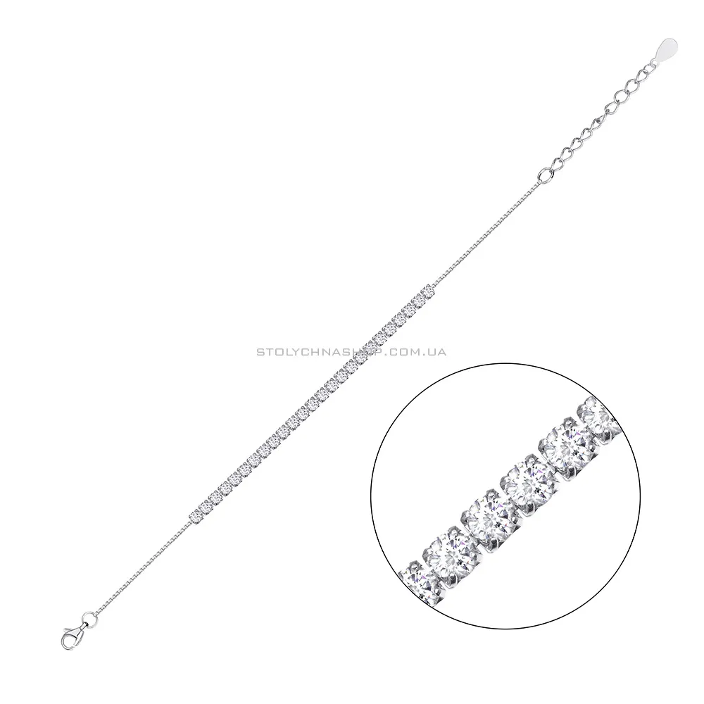 Срібний браслет з фіанітами (арт. 7509/622/2) - цена