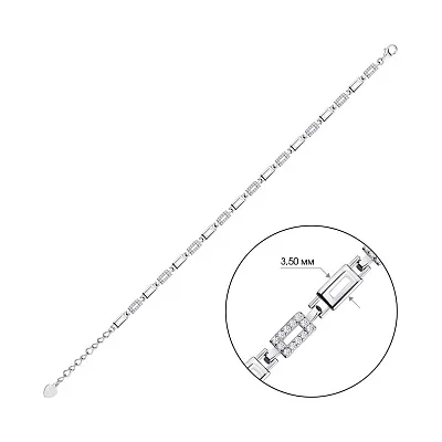Браслет срібний з фіанітами  (арт. 7509/3578)