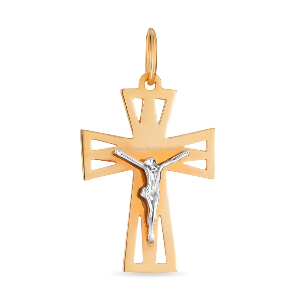 Золотой крестик "Распятие" (арт. 500613)