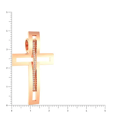 Золотая подвеска-крестик  (арт. 440308)
