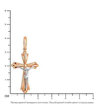 Золотой нательный крестик с распятием  (арт. 500334)
