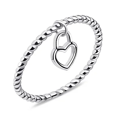 Серебряное кольцо с подвеской (арт. 7501/К2/1067-16)