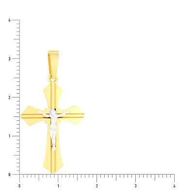 Хрестик з жовтого золота «Розп'яття Сина Божого» (арт. 501357ж)