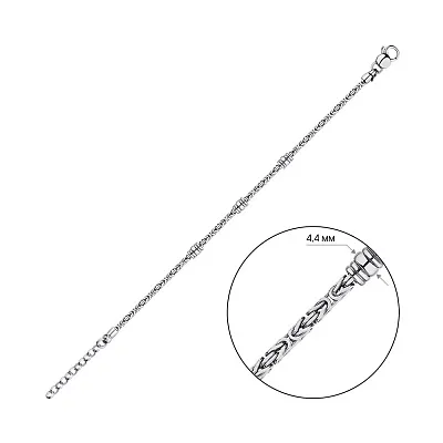 Срібний браслет плетіння Лисячий хвіст (арт. 7509/4508)