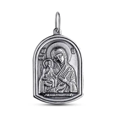 Серебряная ладанка Богородица «Троеручица» (арт. 7917/37806-ч)