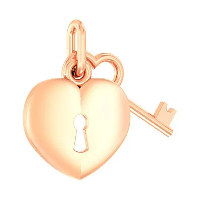 Золотая подвеска «Ключ от сердца»  (арт. 440462)