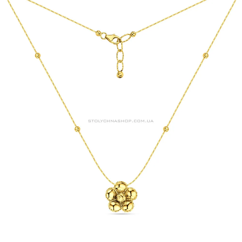 Золоте кольє Francelli «Квітка»  (арт. 352362ж) - 2 - цена