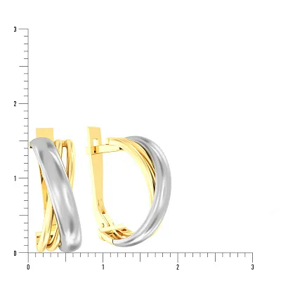 Золоті сережки Синергія в жовтому кольорі металу (арт. 110533ж)