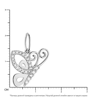 Кулон из золота &quot;Бабочка&quot; с фианитами (арт. 421634б)