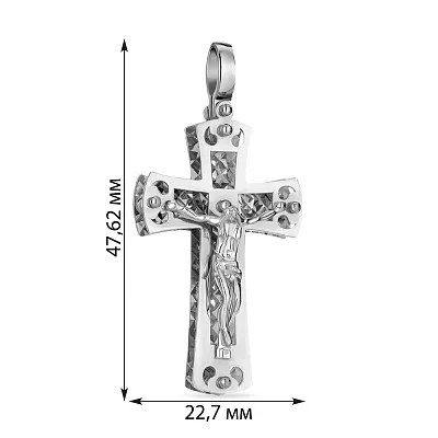 Хрестик з білого золота з розп'яттям (арт. 500629б)