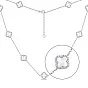 Серебряное колье с перламутром и фианитами (арт. 7507/1832/10п)