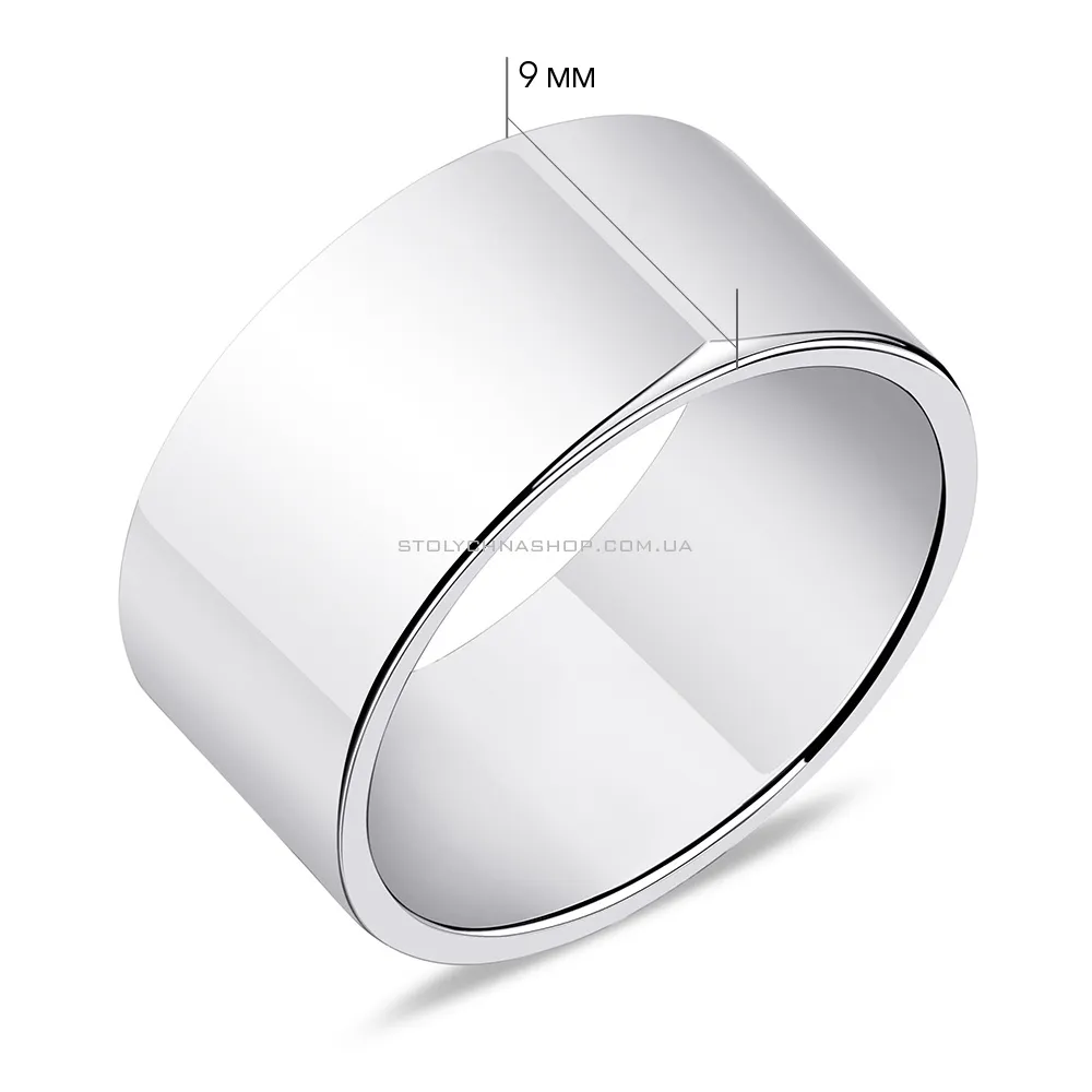 Широкое кольцо из серебра без камней (арт. 7501/6445) - 2 - цена