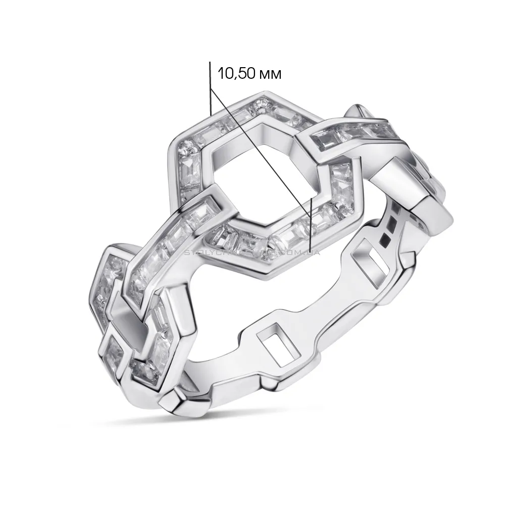 Кольцо из серебра с фианитами Trendy Style (арт. 7501/5124) - 2 - цена