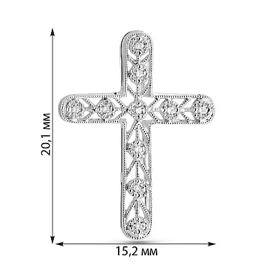 Золотой крестик с бриллиантами (арт. П341668010б)