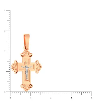 Хрестик з червоного золота «Душевне відродження» (арт. 501053)