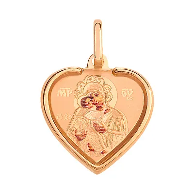 Золота ладанка іконка Божа Матір «Володимирська» (арт. 421057В)