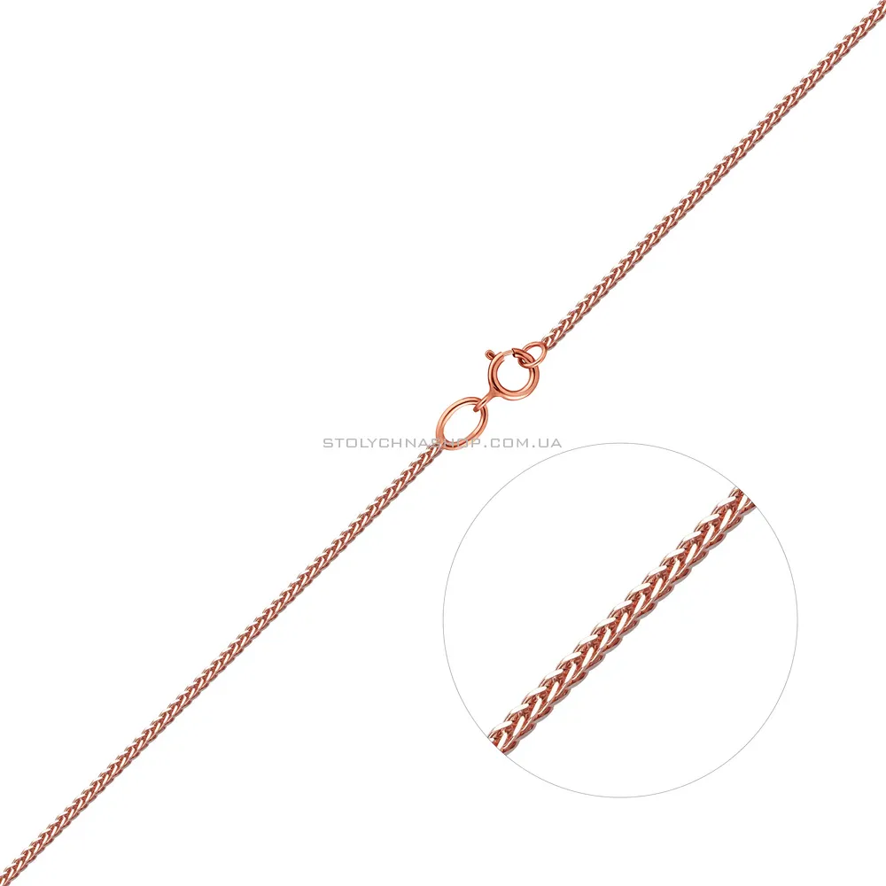 Золотий ланцюжок плетіння Спіга з родіюванням (арт. ц303501р) - цена