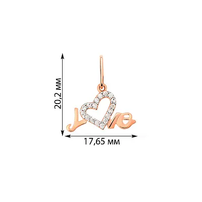 Золотая подвеска «Love»  (арт. 440531)