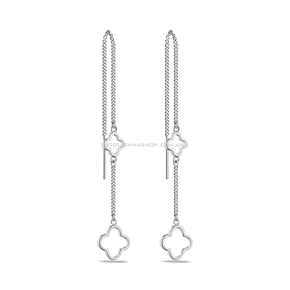 Серебряные серьги-протяжки  (арт. 7502/С2/1040)