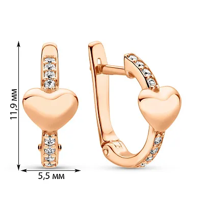 Дитячі золоті сережки з фіанітами (арт. 2108336101)