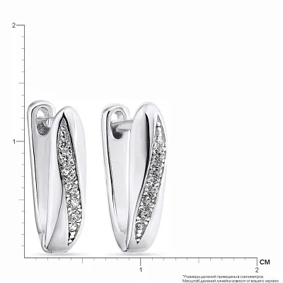 Срібні сережки з фіанітами (арт. 7502/3543)