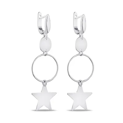 Серебряные серьги Trendy Style со звездочками (арт. 7502/4242)