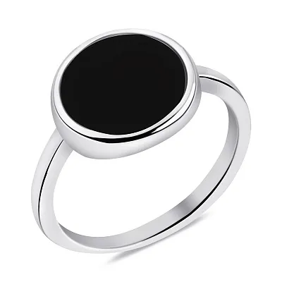 Серебряное кольцо с ониксом (арт. 7501/6792о)