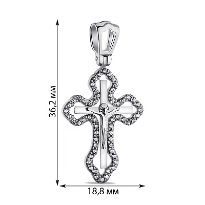 Крестик из серебра с распятием (арт. 7504/2-0925.0.2)