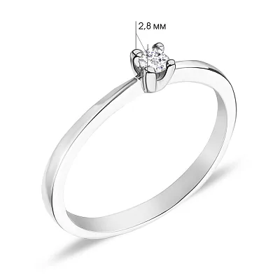 Золотое помолвочное кольцо с бриллиантом (арт. К041096005б)