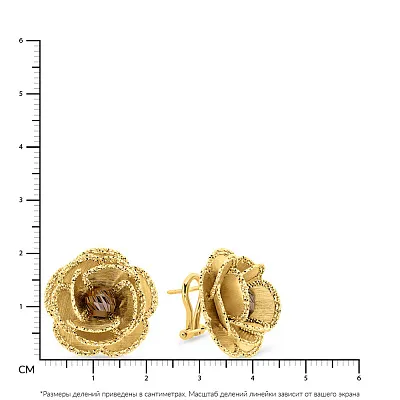 Об'ємні сережки Francelli з жовтого золота  (арт. 108773жкр)