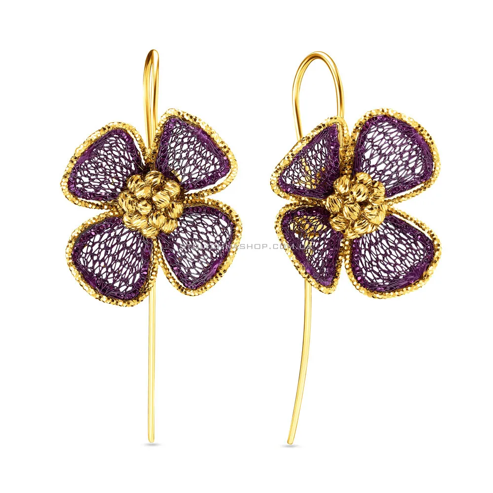 Золоті сережки Francelli «Квіти» (арт. 105685жф) - цена