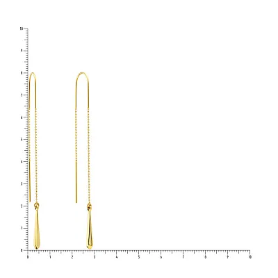 Золоті сережки протяжки (арт. 106126ж)